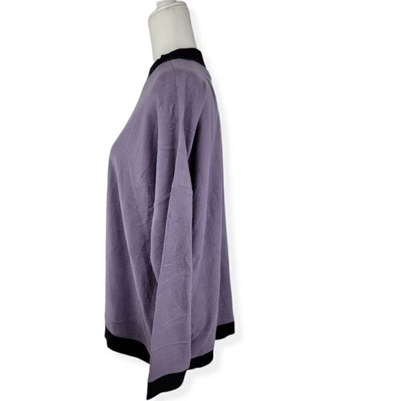 Xersion Purple Moon Navy sweatshirt with Mock collar and collar zipper. … - Picture 3 of 5